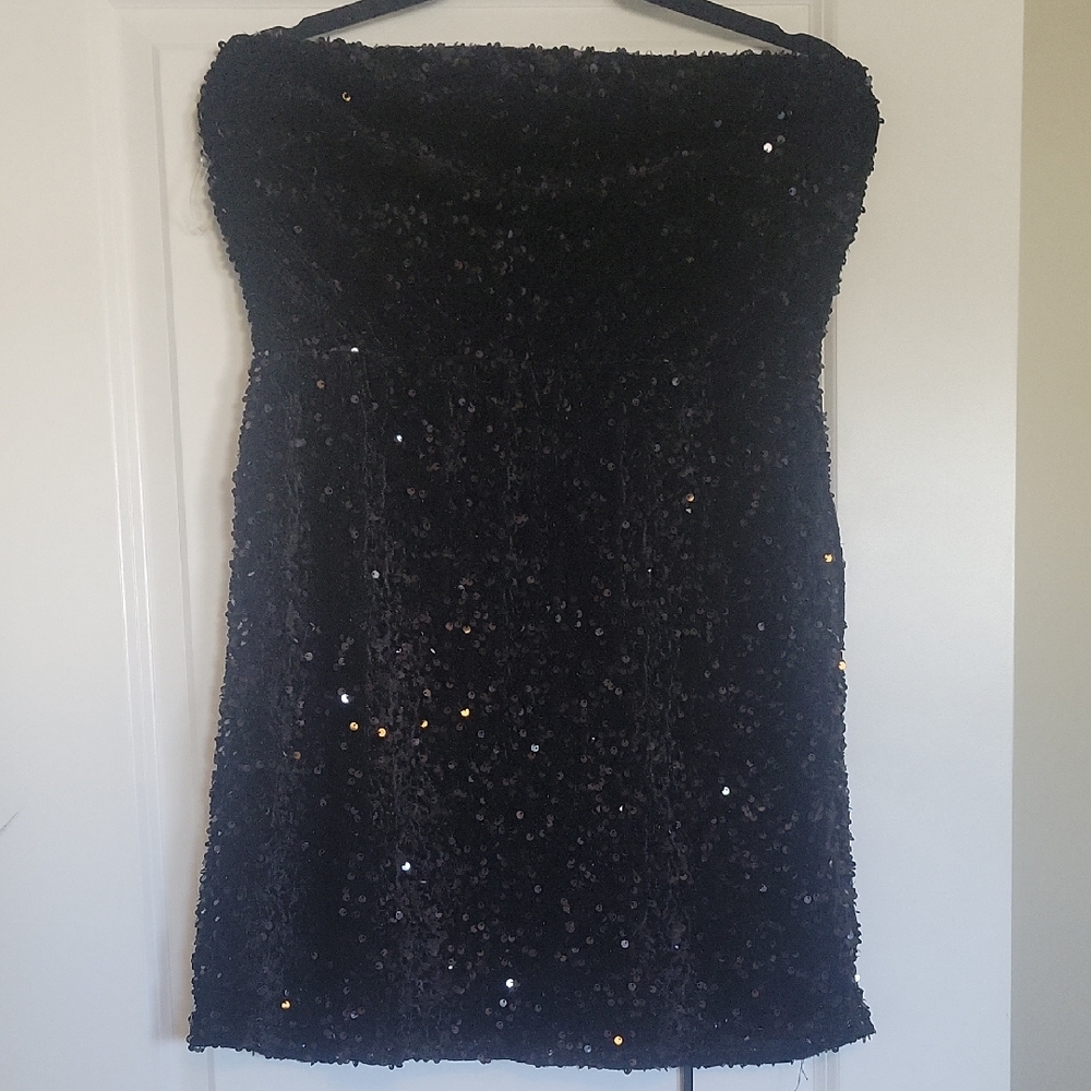 Altar'd State Black Sequin Dress